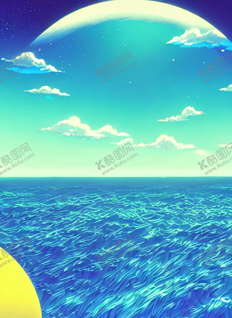 编号：24952801281109481745【酷图网】源文件下载-蒸汽波风格海洋