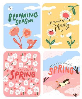 春季插画图案设计集合