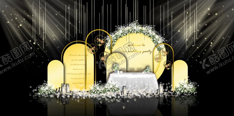 编号：56575010051100233335【酷图网】源文件下载-金色婚礼