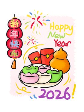 2026年新春美食贺岁图