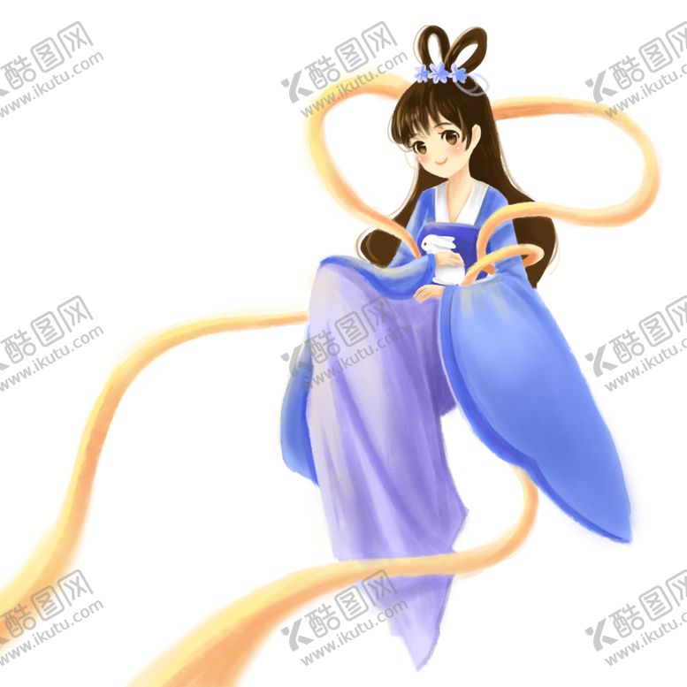 编号：33571407130040591521【酷图网】源文件下载-中秋仙子插画卡通女性古风素材