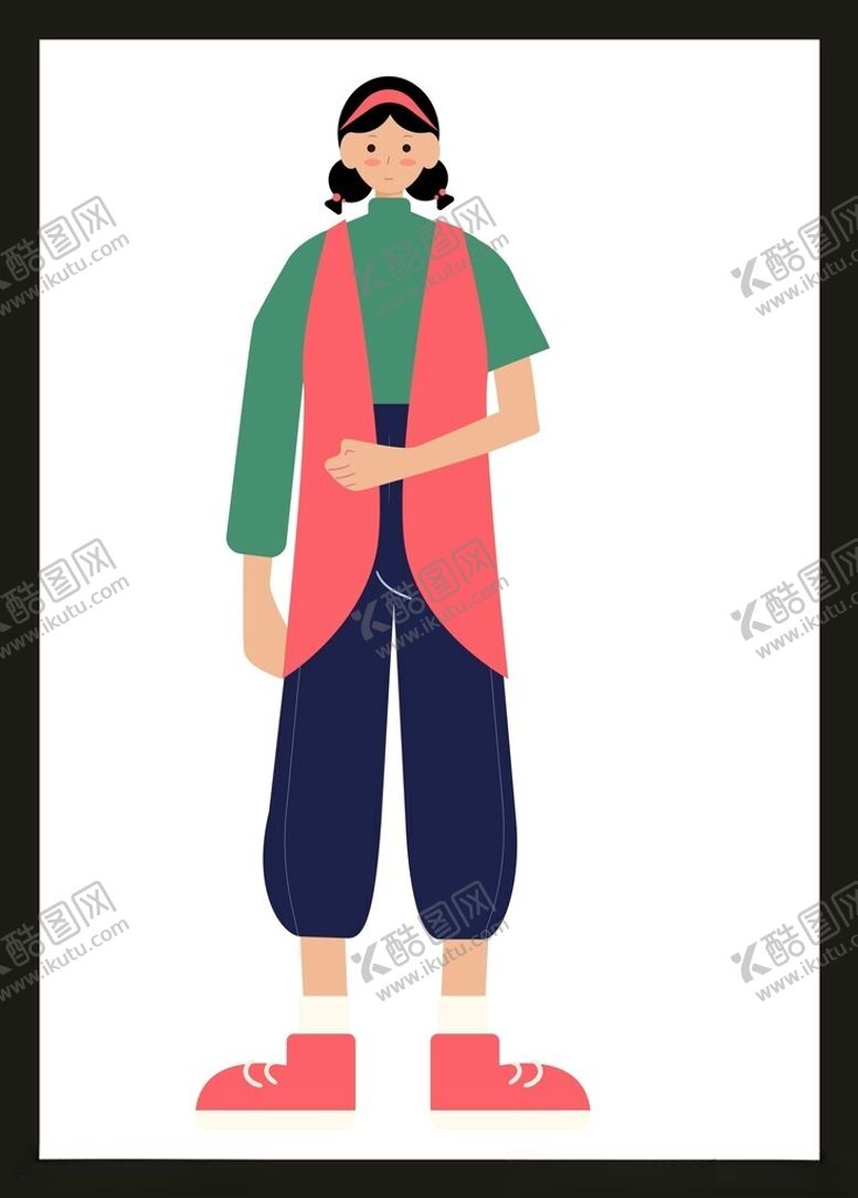编号：52432502090701459250【酷图网】源文件下载-手绘女孩女人