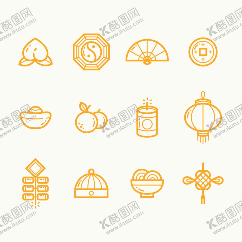 编号：58814204112355297186【酷图网】源文件下载-新年图标