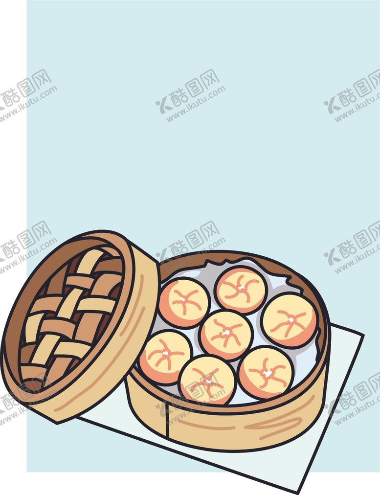 编号：40085707051730154989【酷图网】源文件下载-小笼包插画