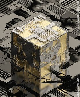 C4D模型机械电路板零件设备
