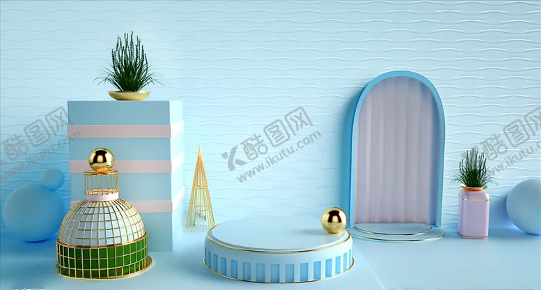 编号：35970206151043029884【酷图网】源文件下载-展台立体场景模型