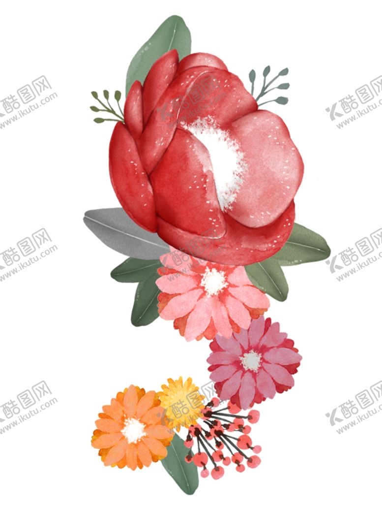 编号：89488105010426463120【酷图网】源文件下载-手绘鲜花手绘花朵