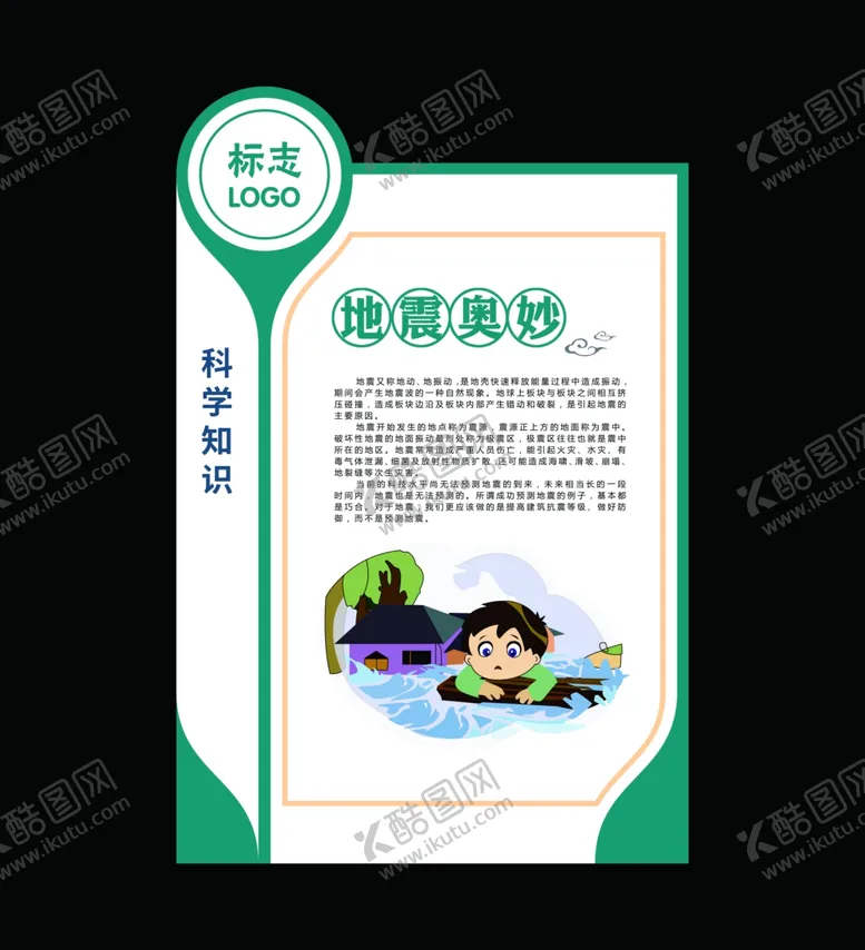 编号：11693212010311142768【酷图网】源文件下载-异形科普展板地震奥妙