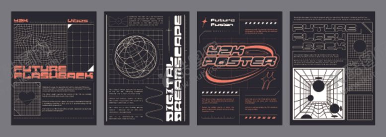 编号：93526204010503199159【酷图网】源文件下载-千禧风赛博朋克科幻海报