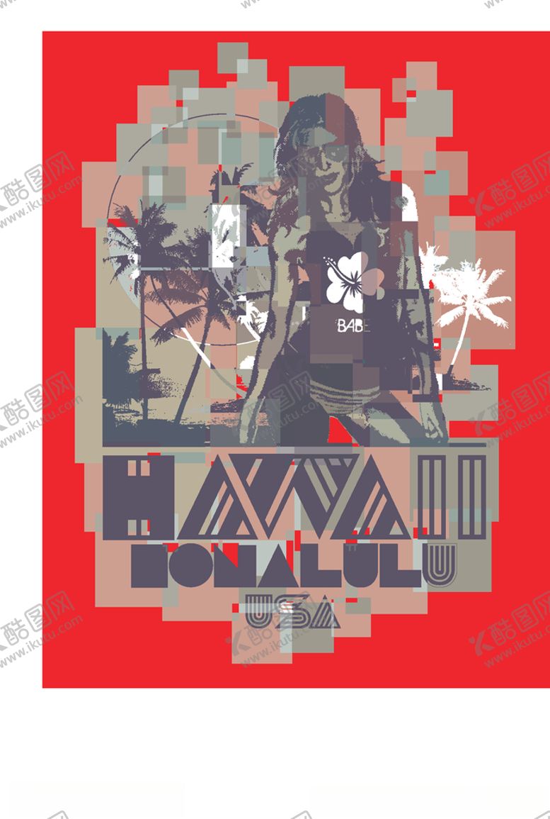 编号：24660606271416162338【酷图网】源文件下载-女装人物印花