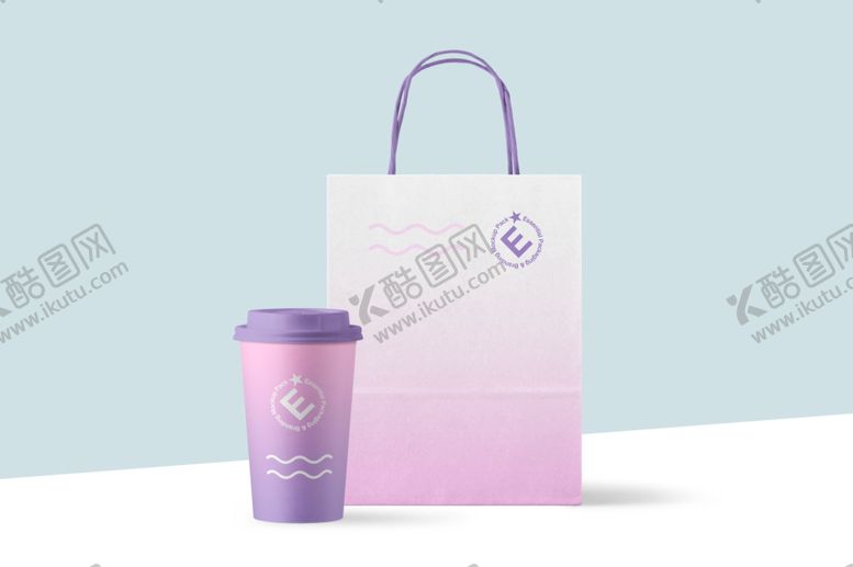 编号：20976609162232208771【酷图网】源文件下载-咖啡杯和手提袋样机