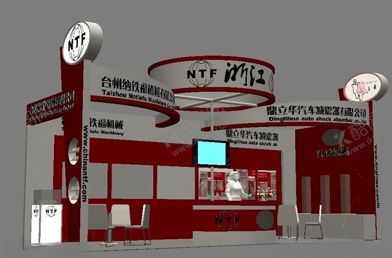 编号：81708201200059141972【酷图网】源文件下载-展览3D模型一面开口