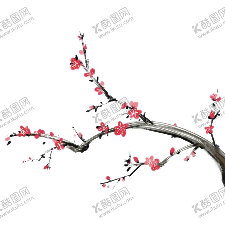 编号：93228405141914197994【酷图网】源文件下载-中国风水墨梅