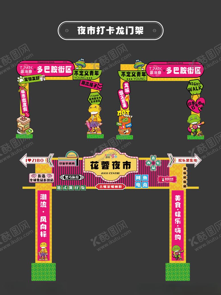 编号：72611001260226464233【酷图网】源文件下载-商业潮玩龙门架