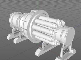 C4D模型工厂器械设备