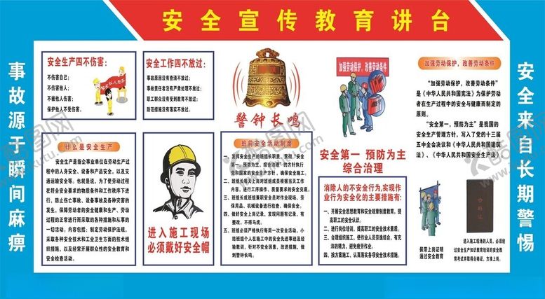 编号：87421602130338361210【酷图网】源文件下载-工地安全教育宣讲台海报