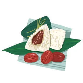 端午节素材红豆粽子传统文化美食