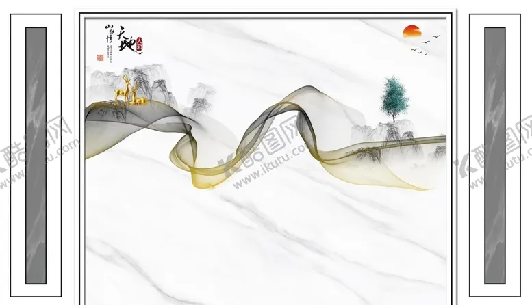 编号：52127411182102161675【酷图网】源文件下载-天地人和飘丝石纹