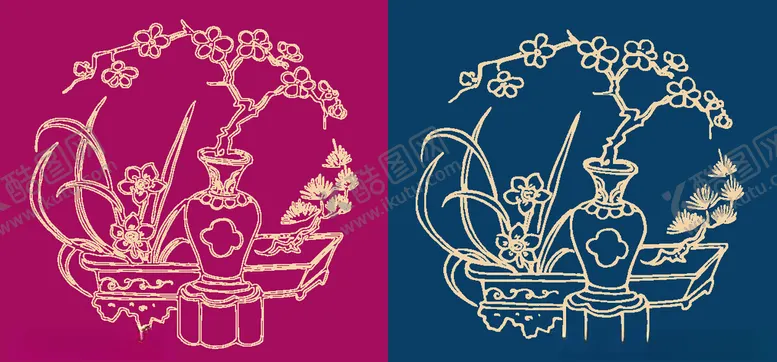 编号：69099009241535484558【酷图网】源文件下载-圆形底纹中国风矢量纹饰