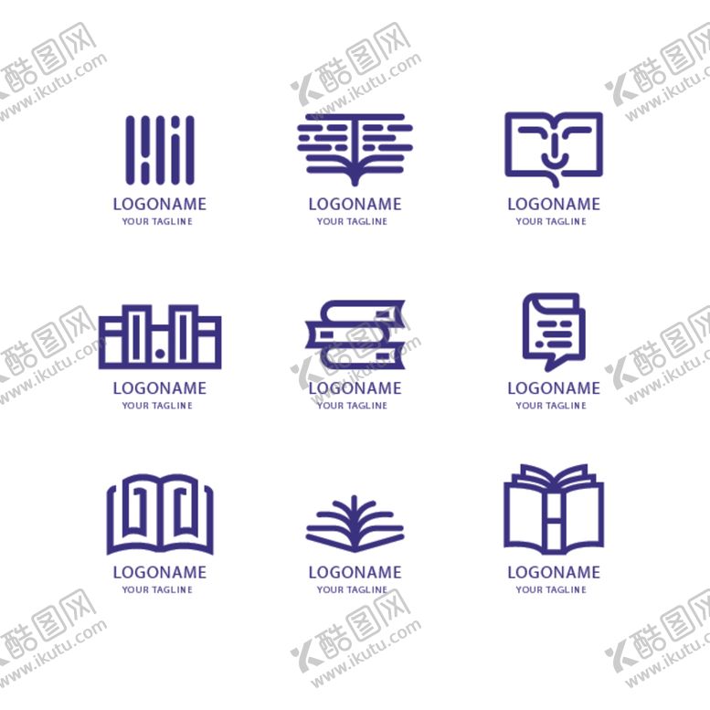 编号：74542007091010107923【酷图网】源文件下载-教育书本logo图标icon