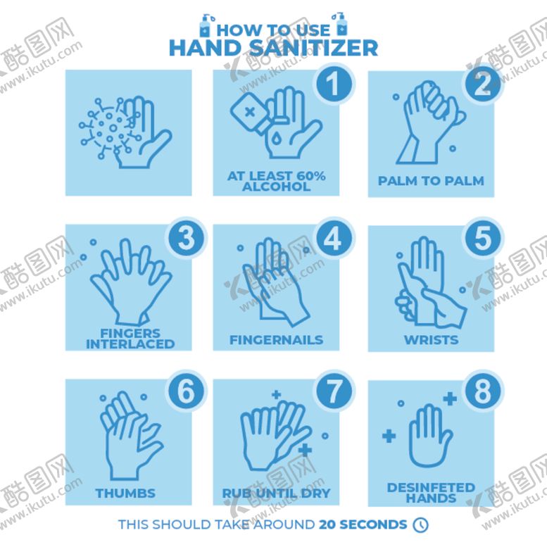 编号：98609609120112053891【酷图网】源文件下载-正确洗手法矢量图表