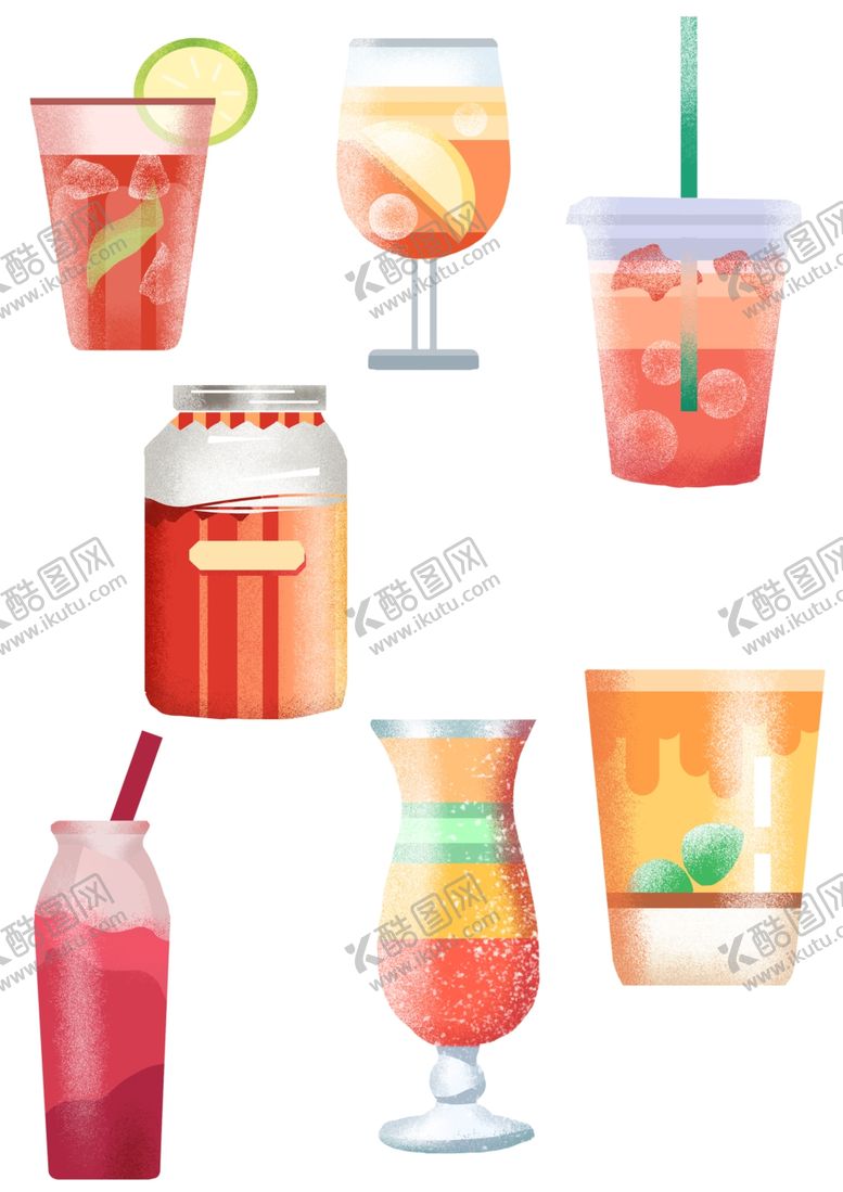 编号：59814402191352578526【酷图网】源文件下载-奶茶冷饮免扣素材
