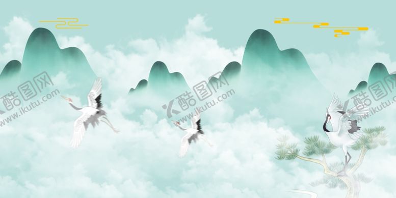 编号：71818812110231461181【酷图网】源文件下载-水墨山水花画