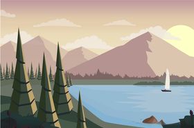 山水插画
