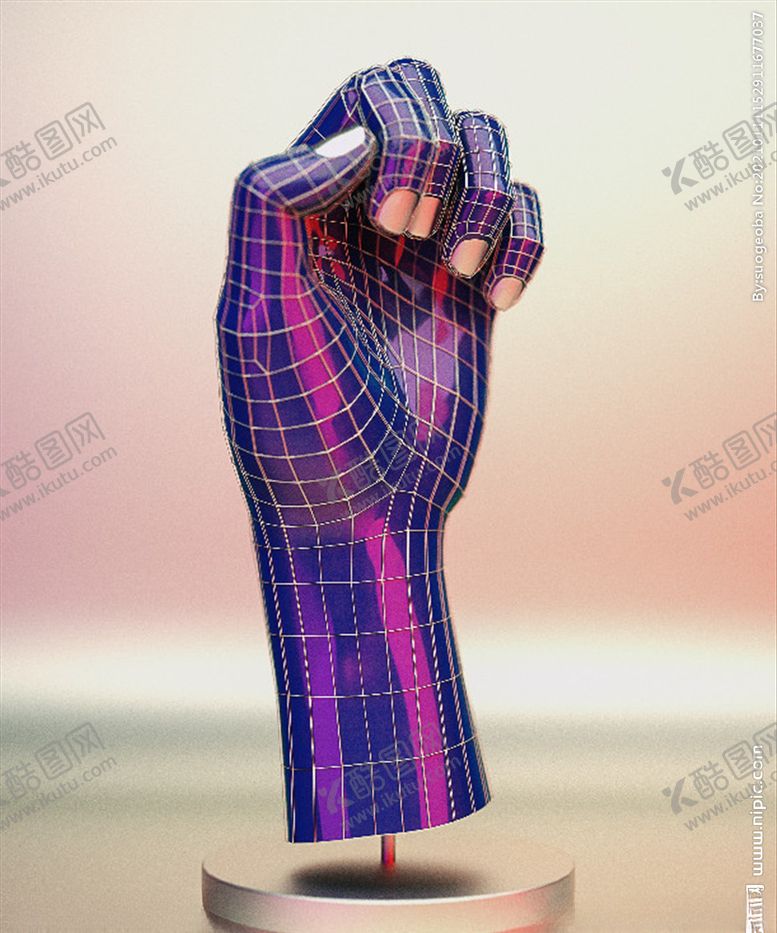 编号：20102404161823547461【酷图网】源文件下载-C4D模型紫色的网格手机械
