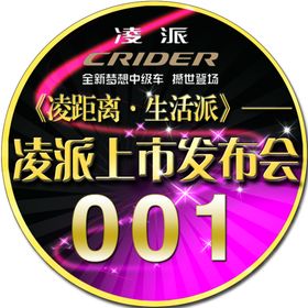 凌派上市发布会胸牌