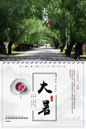大暑24节气展板24节气中国风24节气文化节气含义