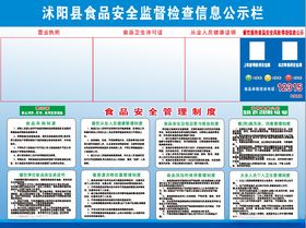 食品安全监督信息公示牌