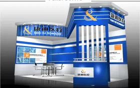 展览3D模型二面开口体博会MAX示