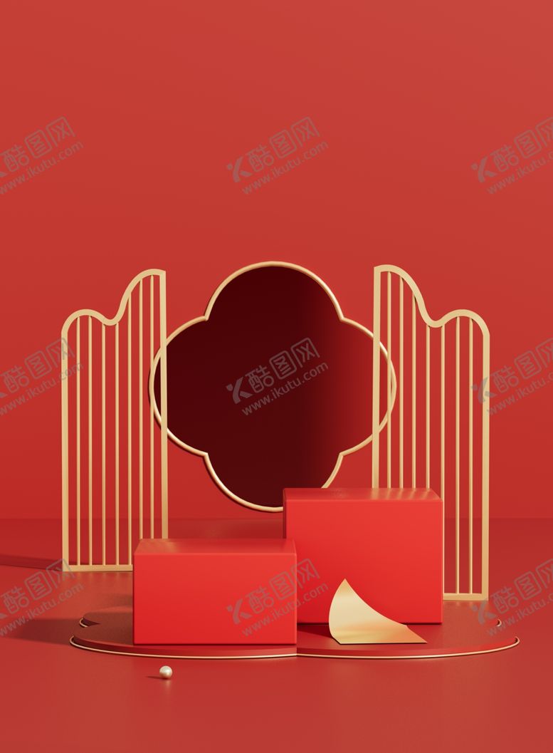 编号：57454810241344145184【酷图网】源文件下载-国风产品展示台