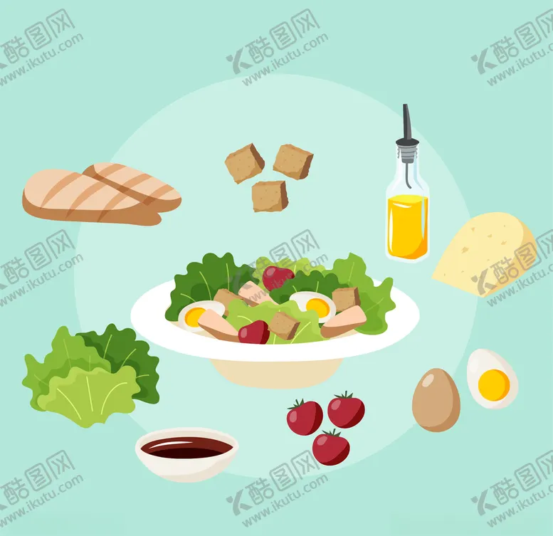 编号：51050006181641044656【酷图网】源文件下载-矢量厨房蔬菜食物素材