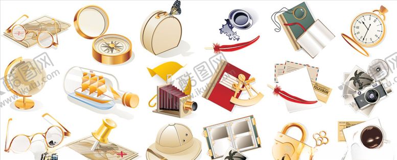 编号：47607610311001355583【酷图网】源文件下载-复古物品物件