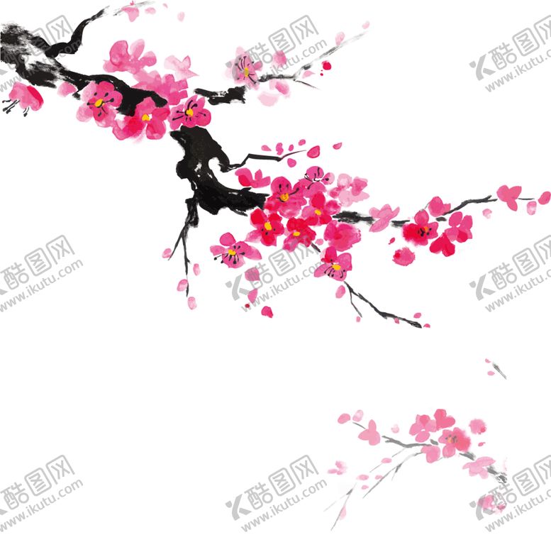 编号：80812905120701547820【酷图网】源文件下载-中国风水墨梅