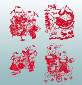 中式传统剪纸图案集合