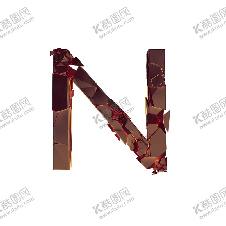 编号：49357609160436251356【酷图网】源文件下载-3D破碎立体字母