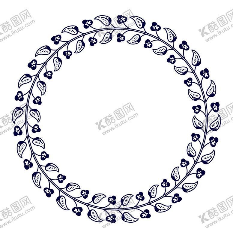 编号：06824909280523187094【酷图网】源文件下载-植物圆框