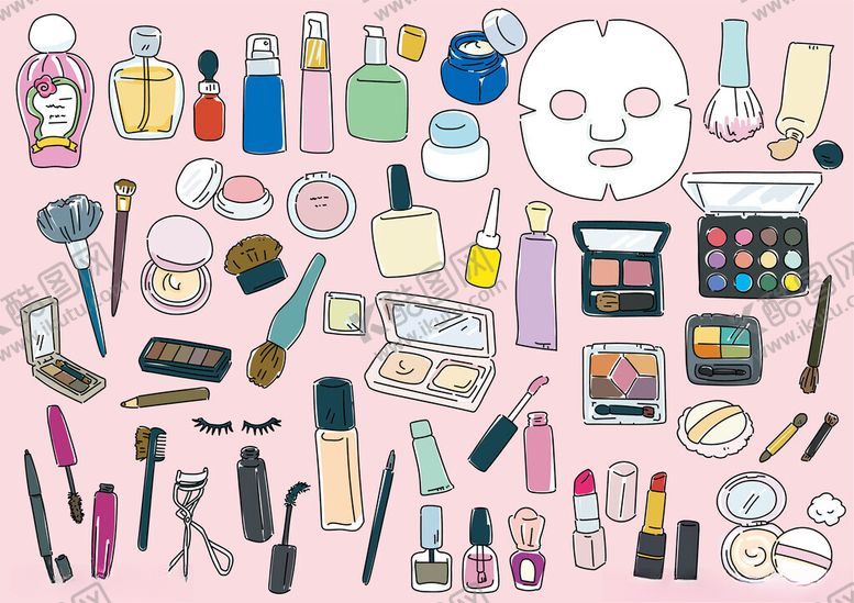 编号：60794511021559431742【酷图网】源文件下载-多样美妆工具大集合