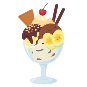 卡通矢量点心插画