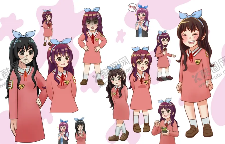 编号：42124406300336182061【酷图网】源文件下载-粉色少女
