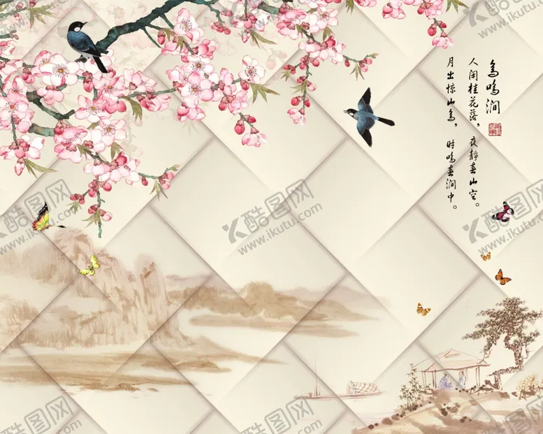 编号：83390706241122413342【酷图网】源文件下载-花卉背景墙