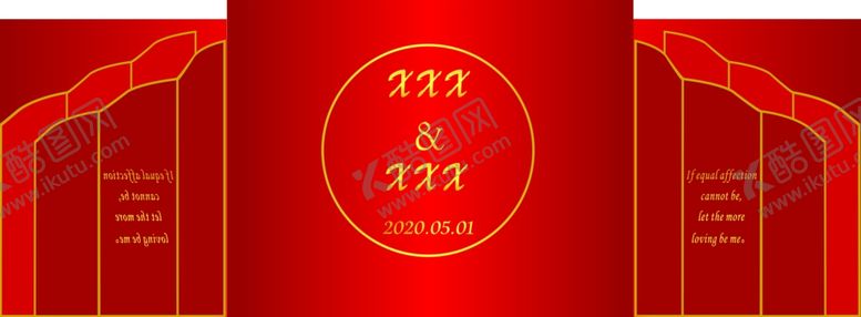编号：83907406300230075310【酷图网】源文件下载-红色婚礼背景