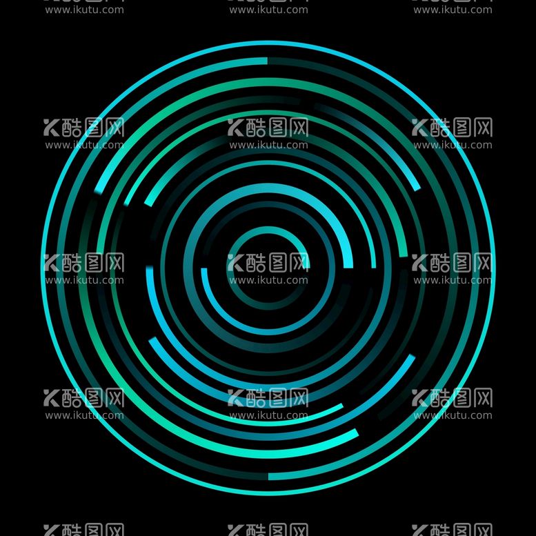 编号：80467909250632440682【酷图网】源文件下载-科技感可视化数字旋转圆形圆环图