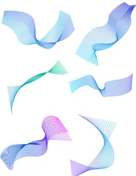 科技线条矢量波浪线