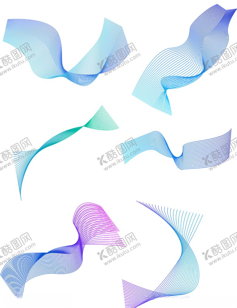 编号：82267206250520325499【酷图网】源文件下载-科技线条矢量波浪线