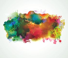 彩色水墨笔迹