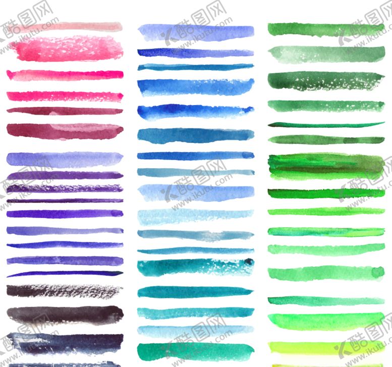 编号：18665910130614408403【酷图网】源文件下载-水彩笔刷可编辑矢量